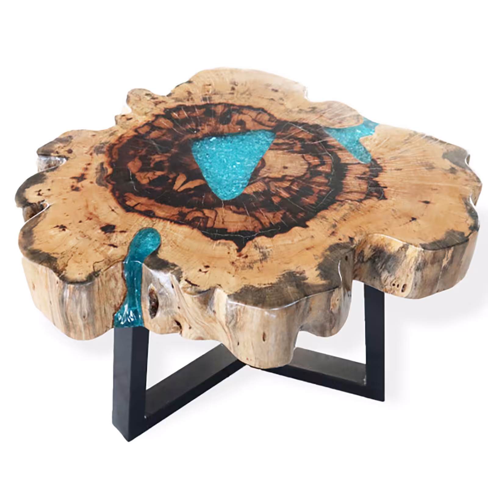 Tamarind and Resin Coffee Table – Aqua | www.artisan-gifts.co.uk 8 Tamarind and Resin Coffee Table - Aqua - Image 7