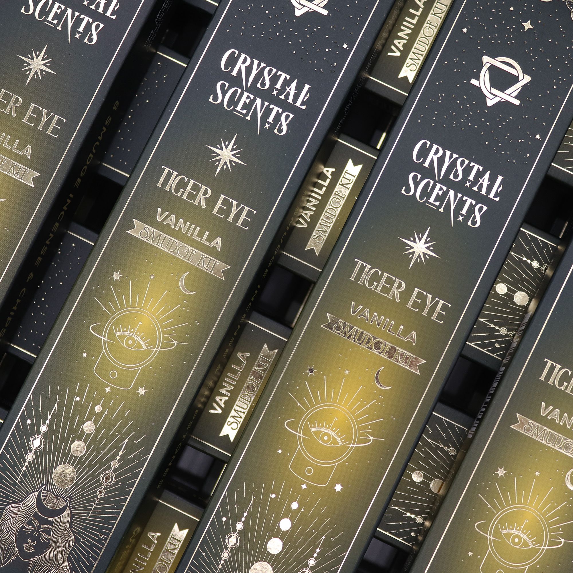 Tiger Eye Crystal Scents Smudge Incense – Vanilla | www.artisan-gifts.co.uk 3 Tiger Eye Crystal Scents Smudge Incense - Vanilla - Image 2