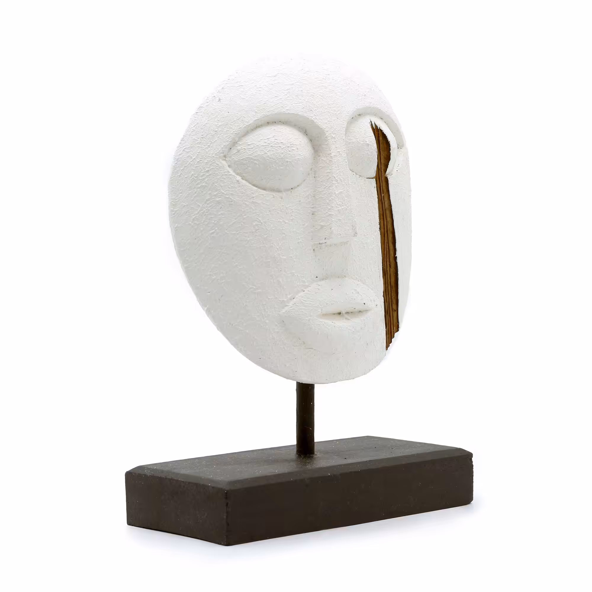Timor Tribal Decorative Mask – White 27x20cm | www.artisan-gifts.co.uk 4 Timor Tribal Decorative Mask - White 27x20cm - Image 3