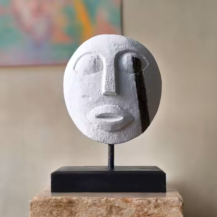 Timor Tribal Decorative Mask – White 27x20cm | www.artisan-gifts.co.uk 7 Timor Tribal Decorative Mask - White 27x20cm - Image 6