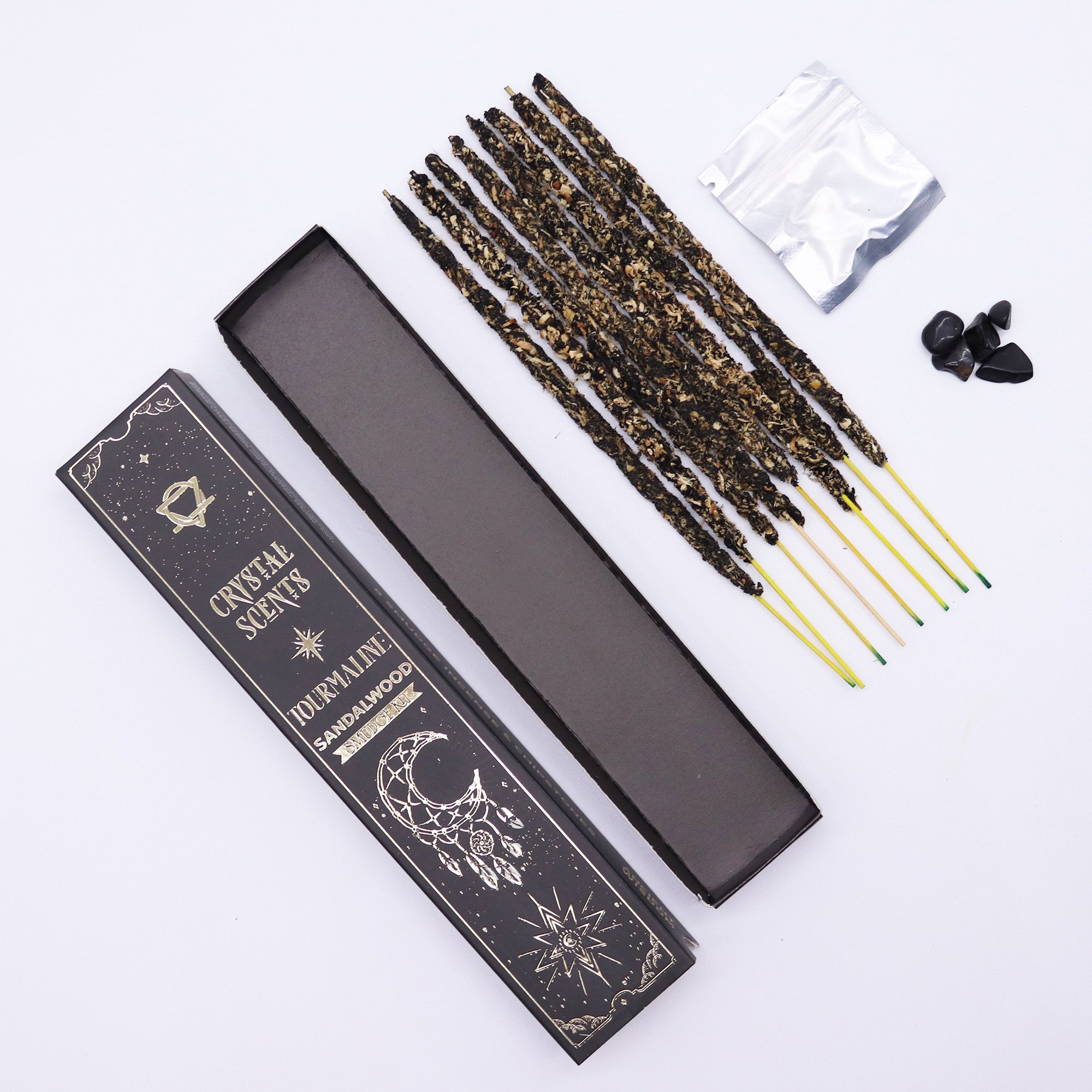 Tourmaline Crystal Scents Smudge Incense – Sandalwood | www.artisan-gifts.co.uk 6 Tourmaline Crystal Scents Smudge Incense - Sandalwood - Image 5