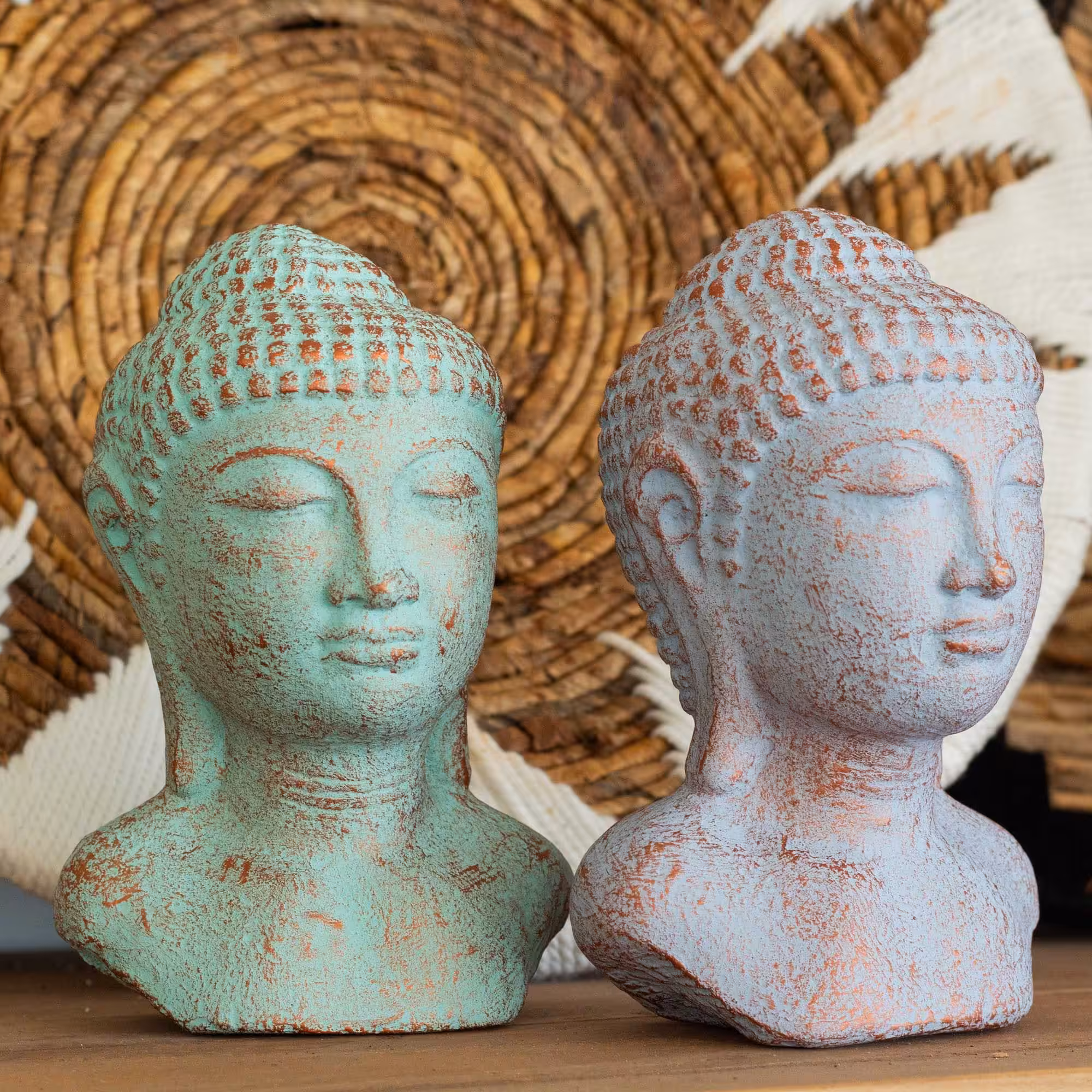 Tranquility Buddha Head – Blue Copper | www.artisan-gifts.co.uk 5 Tranquility Buddha Head - Blue Copper - Image 4