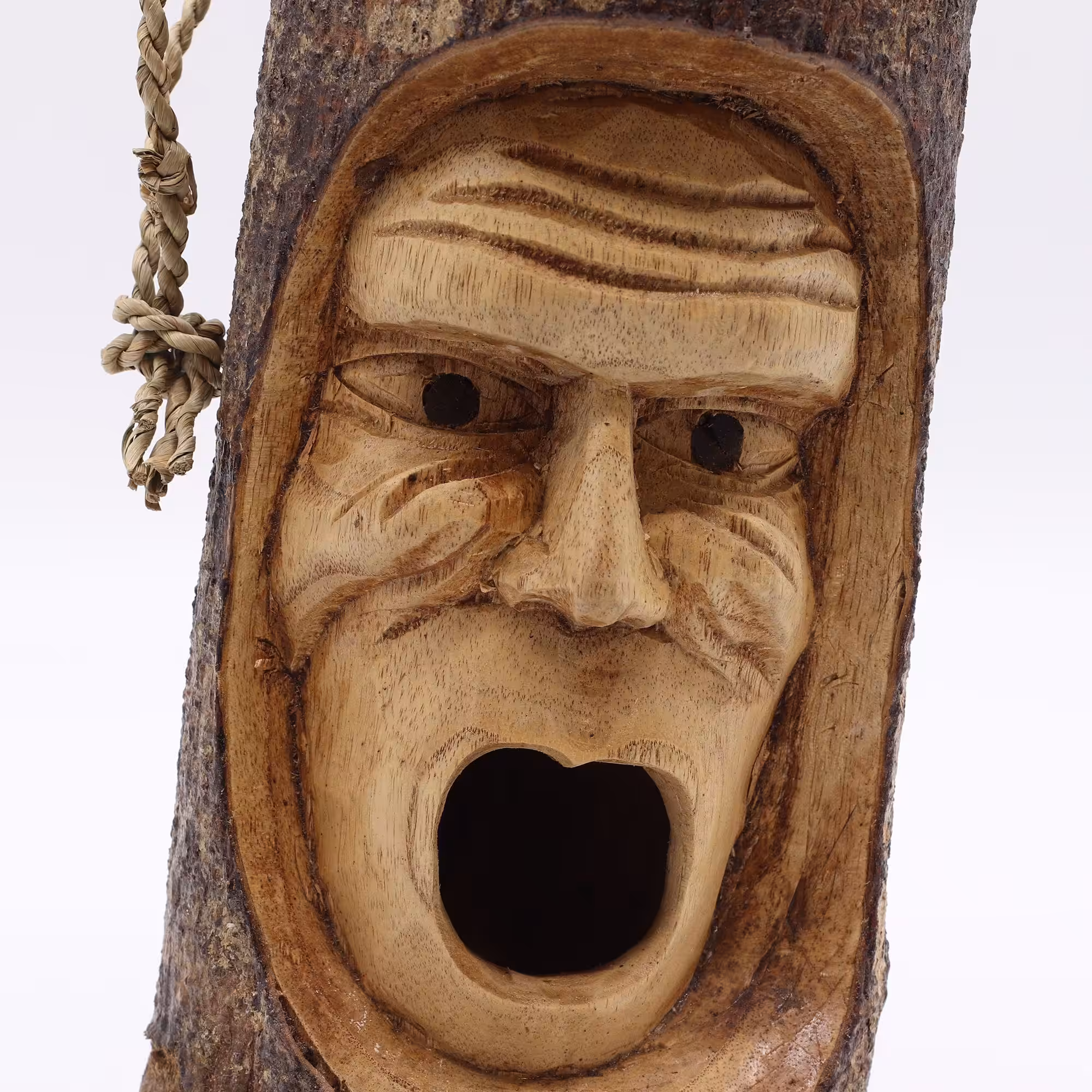 Tree Trunk Face – Bird House – Grumpy Old Man | www.artisan-gifts.co.uk 5 Tree Trunk Face - Bird House - Grumpy Old Man - Image 4