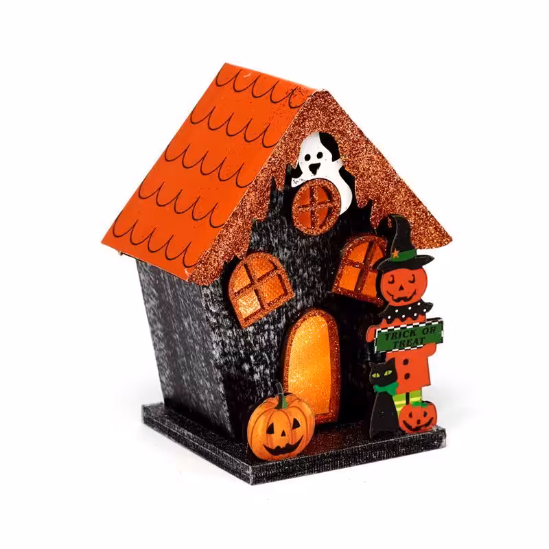 Trick or Treat Pumpkin House Halloween LED Decoration | www.artisan-gifts.co.uk 8 Trick or Treat Pumpkin House Halloween LED Decoration - Image 7
