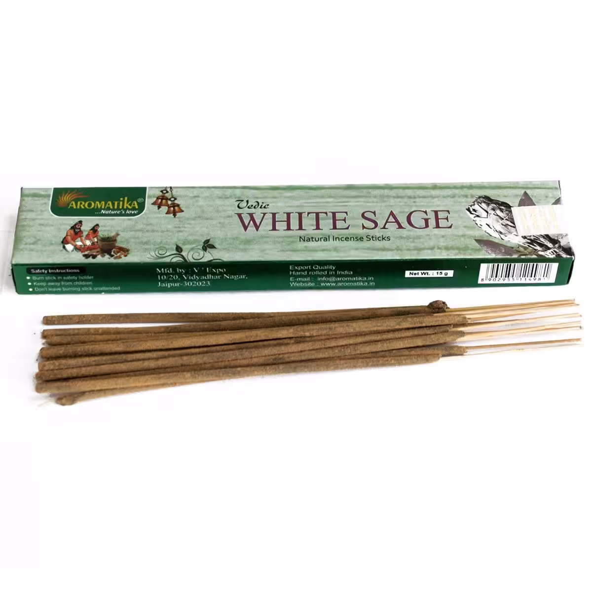 Vedic -Incense Sticks – White Sage | www.artisan-gifts.co.uk 2 Vedic -Incense Sticks - White Sage