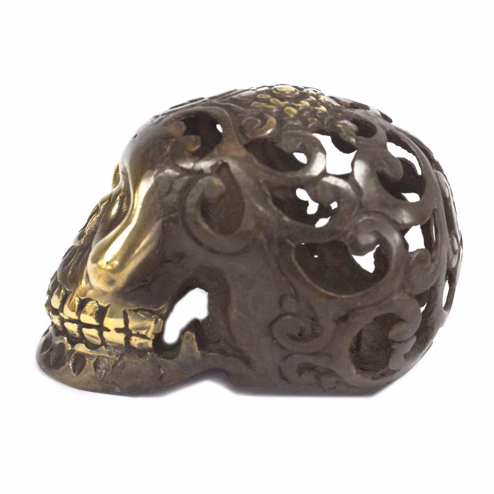 Vintage Brass Skull – Med | www.artisan-gifts.co.uk 5 Vintage Brass Skull - Med - Image 4