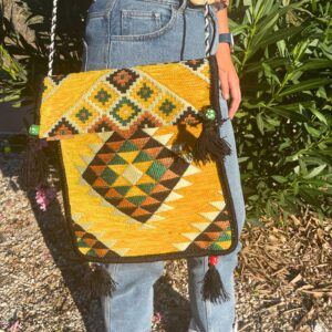 Yellow Kilim Messenger Festival Bag | www.artisan-gifts.co.uk 1